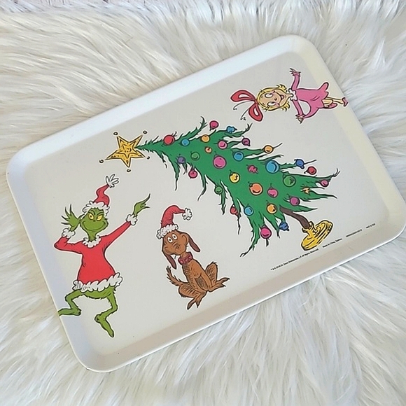 2018 The Grinch Who Stole Christmas Bistro Plastic Serving Platter Collectible - Picture 9 of 14